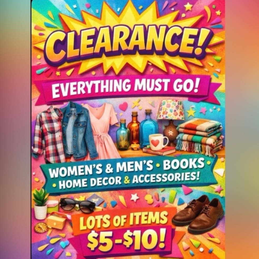 Colorful Clearance Sale Poster